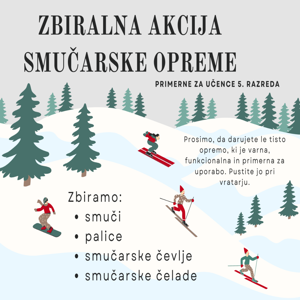 Zbiralna akcija smučarske opreme